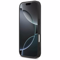 Guess Fixed Glitter Big 4G viedtālruņa apvalks iPhone 17 Pro - melns