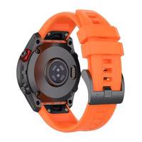 Silikona siksniņa GARMIN FENIX 3 / 3HR / 5X / 6X / 6X Pro / 7X / 7X Pro oranža (8)