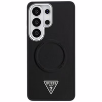 Guess maciņš Embossed Ring Triangle Logo MagSafe priekš Samsung Galaxy S26 Ultra melns