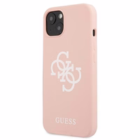 Guess Silikona 4G Logo Maciņš for iPhone 13 / 14 / 15 - rozā