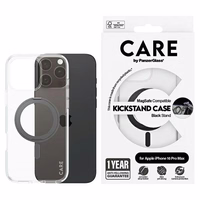 CARE by PanzerGlass Funkcionālais viedtālruņa apvalks ar statīvu iPhone 16 Pro Max 6.9" melns/melns Magnētiskais 1324