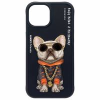Nimmy Glasses Cool Dog iPhone 15 apvalks - melns