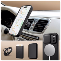 Tech-Protect Kevlar Aura Magnētiskais viedtālruņa apvalks iPhone 17 Pro - melns