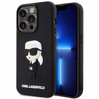 KARL LAGERFELD KLHCP14X3DRKINK IPHONE 14 PRO MAX 6.7 "MELNS/MELNS HARDCASE RUBBER IKONIK 3D