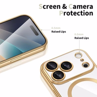 Tech-Protect MagFlex Magnētiskais viedtālruņa apvalks iPhone 17 Pro Max - caurspīdīgs zelta