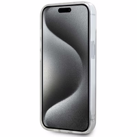 DKNY IML rūtainais mono raksts un drukātās svītras magnētiskais viedtālruņa apvalks iPhone 15 / 14 / 13 - bēšs