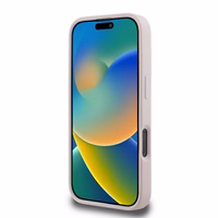 Guess Stepēts Metāla Logotips viedtālruņa apvalks iPhone 16 Pro - rozā