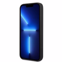 Guess GUHMP13LSPLK iPhone 13 Pro / 13 6.1" melns/melns cietais apvalks Silikona Logo Plate Magnētiskais