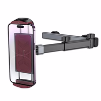 HOCO teleskopiskais automašīnas turētājs galvas balstam (4,5" - 13") H69 melns un sarkans