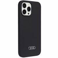 Audi silikona viedtālruņa apvalks iPhone 13 Pro Max 6.7" melns/melns cietais apvalks AU-LSRIP13PM-Q3/D1-BK