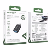 Acefast J1 USB-A 3.0 (sieviešu) uz USB-C 3.0 (vīriešu) 5Gb/s adapteris - melns