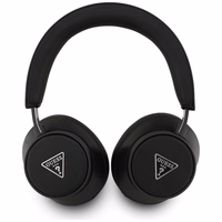 Guess Bluetooth ENC Saffiano Triangle Logo austiņas uz ausīm - melnas