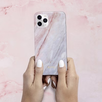 Crong Marble maciņš – iPhone 11 Pro maciņš (rozā)