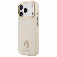 Guess Graudains Strass logotips Magnētiskais apvalks viedtālrunim iPhone 17 Pro - beige