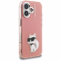 Karl Lagerfeld IML Aquarelle Choupette & Logo iPhone 16 macins - roza