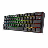 Royal Kludge RK61 RGB mehāniskā tastatūra, sarkanais slēdzis (melna) (QWERTY)