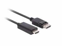 Lanberg CA-DPHD-11CC-0010-BK cable gender changer DisplayPort HDMI melns
