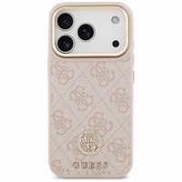 Guess 4G Strass Logo magnētiskais viedtālruņa apvalks iPhone 17 Pro - rozā