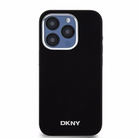 DKNY DKHMP14LSMCHLK iPhone 14 Pro 6.1"melns maciņš Liquid Silicone Small Metal Logo MagSafe