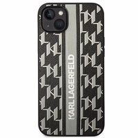 Karl Lagerfeld KLHCP14MPGKLSKG iPhone 14 Plus 6.7 "cietais apvalks pelēks / pelēks Monogrammas Svītra