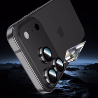Benks Grūdinātais stikls Glass Warrior Metāla objektīva aizsargstikls kamerai Iphone 17 (2 gab.) melns