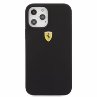 Ferrari FESSIHCP12LBK iPhone 12 Pro Max 6.7" melns/melns cietais apvalks On Track Silicone