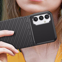 Thunder Case viedtālruņa apvalks Samsung Galaxy A24 4G silikona bruņu apvalks melns