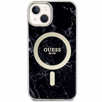 Guess GUHMP14MPCUMAK iPhone 14 Plus 6.7" Viedtālruņa apvalks melns marmors Magnētiskais