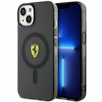 Ferrari FEHMP14MURKK iPhone 14 Plus 6.7" melns/melns cietais apvalks Translucent Magnētiskais