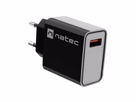 NATEC MAINS CHARGER RIBERA USB-A 18W melns
