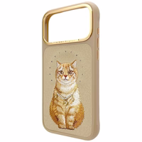 Nimmy Lucky Fashion Cat MagSafe maciņš iPhone 17 Pro brūns