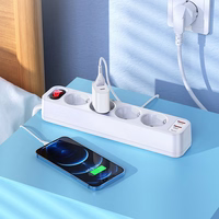 Pagarināšanas lenta Hoco 1,8 m 4 kontaktligzdas + 2 x USB A + USB C QC3.0 PD 3A 20W NS1 balta