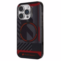 Audi IML Sporta Magnētiskais viedtālruņa apvalks iPhone 14 Pro Max 6.7" melns/melns cietais apvalks AU-IMLMIP14PM-RSQ/D2-BK
