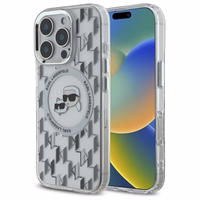 IML Monogram Karl & Choupette Head MagSafe viedtālruņa apvalks iPhone 16 Pro - caurspīdīgs