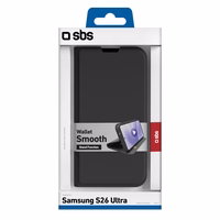 SBS Maks Smooth Maciņš for Samsung Galaxy S26 Ultra with Atlokāms Maciņš - melns