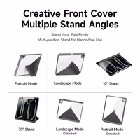 DUX DUCIS planšetdatora apvalks MAGI (m) ar zīmuli uzglabāšanas vietu iPad Air 11" (2024/2025)/iPad Air 4/5 10.9" - melns (m)