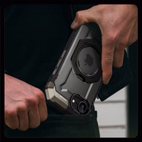 Supcase UB Grip Mag MagSafe iPhone 16e viedtālruņa apvalks - melns