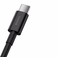 Baseus Superior USB - USB Type-C kabelis ar ātru uzlādi 66 W (11 V / 6 A) Huawei SuperCharge SCP 1 m melns