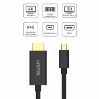 Unitek V1152A Adapter miniDP - HDMI 4K 30Hz cable 2m