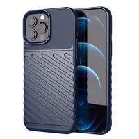 Thunder apvalks elastīgs izturīgs robusts pārsegs TPU apvalks iPhone 13 Pro Max zils