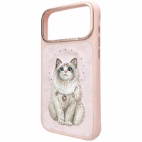 Nimmy Lucky Fashion Cat MagSafe maciņš iPhone 17 Pro Max rozā