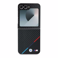 BMW Carbon Tricolor viedtālruņa apvalks Samsung Galaxy Z Flip 6 - melns