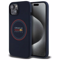 RED BULL viedtālruņa apvalks IPHONE 14 saderīgs ar MagSafe RBHMP14S24SIILVR (Silikoninis sarkanais gredzens) zils