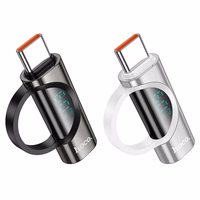 Adapteris USB-C uz Lightning Hoco 3A 60W ar digitālo indikatoru UA32A sudrabains