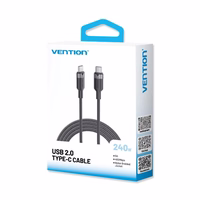 USB-C to C 2.0 Vention3.1 5A 240W 2m BK cable