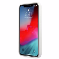 Guess GUHCP12SLSLMGWH iPhone 12 mini 5.4" balts/balts cietais apvalks Metal Logo Script