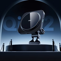 ESR Halolock magnētiskais QI2 automašīnas turētājs ar MagSafe 15W indukcijas lādētāju ventilācijas režģim - melns