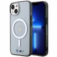 BMW BMHMP14SHCRS iPhone 14 6.1" apvalks caurspīdīgs cietais apvalks Sudraba Gredzens MagSafe