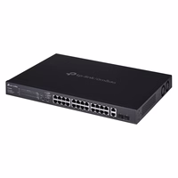TP-Link Omada ES228GMP network switch Managed L2 Gigabit Ethernet (10/100/1000) Power over Ethernet (PoE) melns