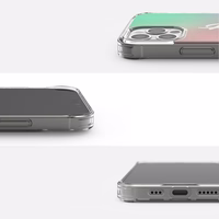 Ringke Fusion Design viedtālruņa apvalks ar TPU buferi iPhone 12 Pro Max rozā-zaļš (GNAP0028)